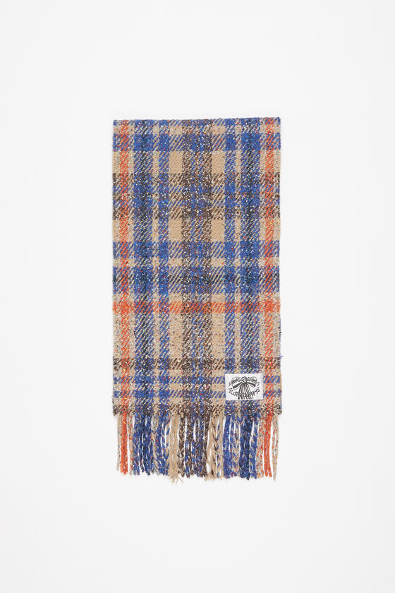 (image for) Responsive Plaid fringe scarf